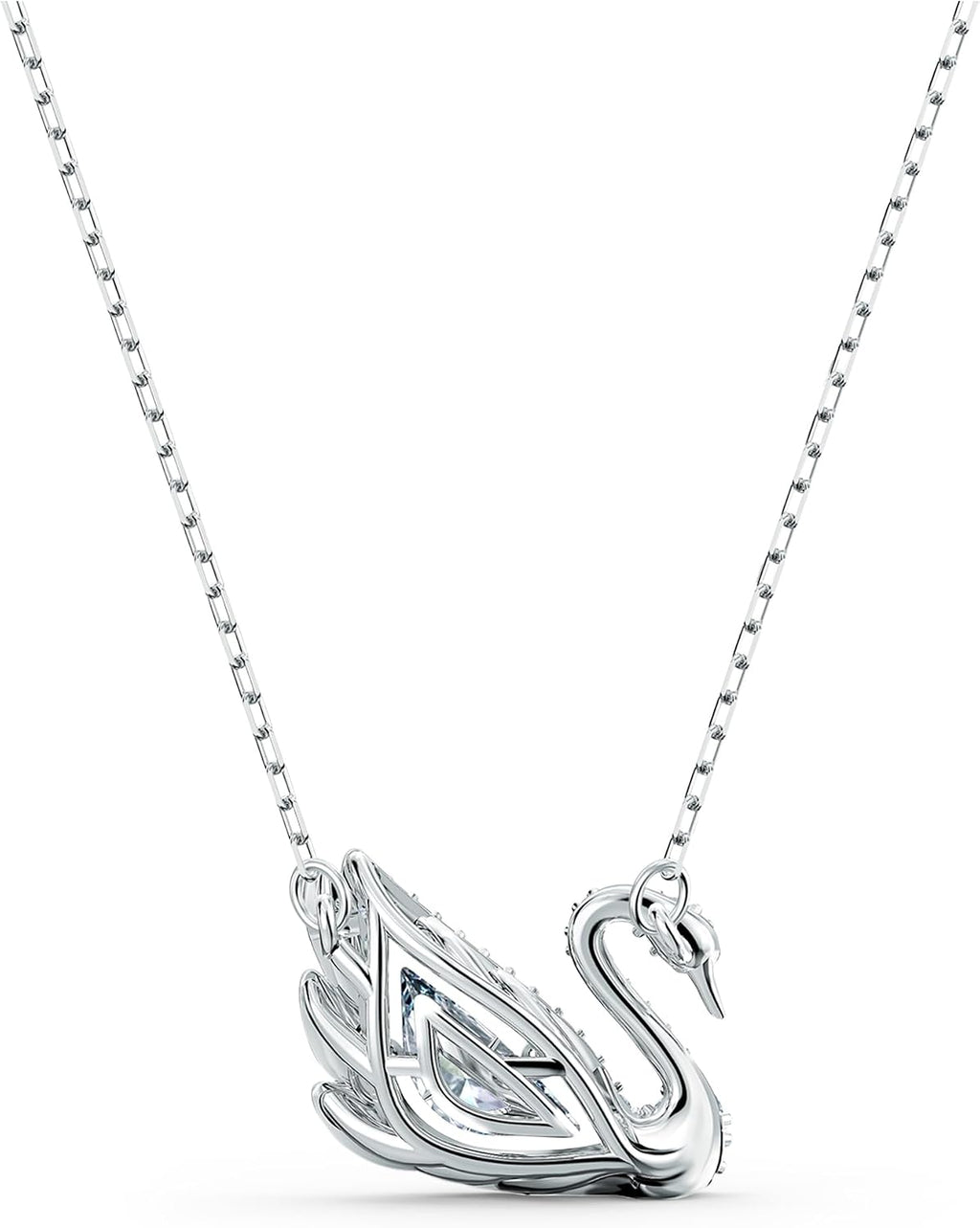 Swarovski Dancing Swan Necklace Jewelry Collection, Rhodium Finish