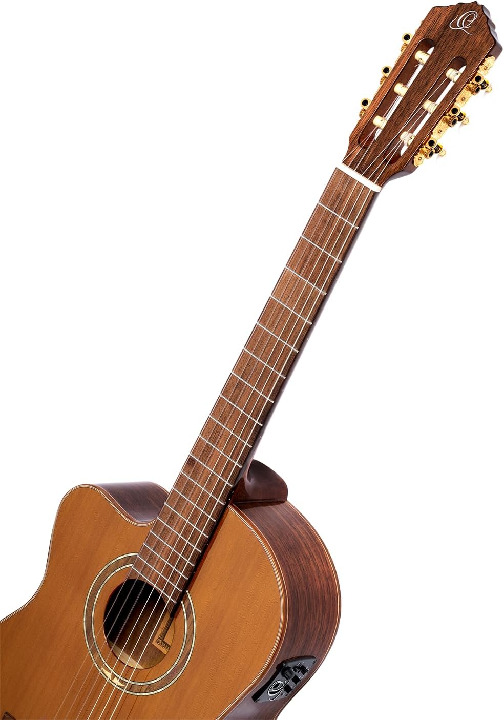 RCE159MN-L Ortega Guitars Performer Series Left-Handed Solid Top Medium Neck Acoustic-Electric Nylon Classical Guitar w/Bag