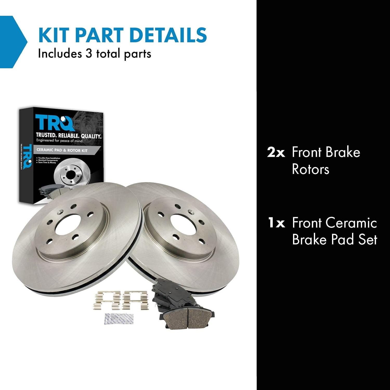 TRQ Front Ceramic Brake Pad and Rotor Set 11.81 in 5-Lug for 2013-2017 Buick Encore 2015-2017 Chevrolet Trax Korea Built Models 1st VIN Digit K 2015-2017 Trax Mexico Built Models 1st VIN Digit 3