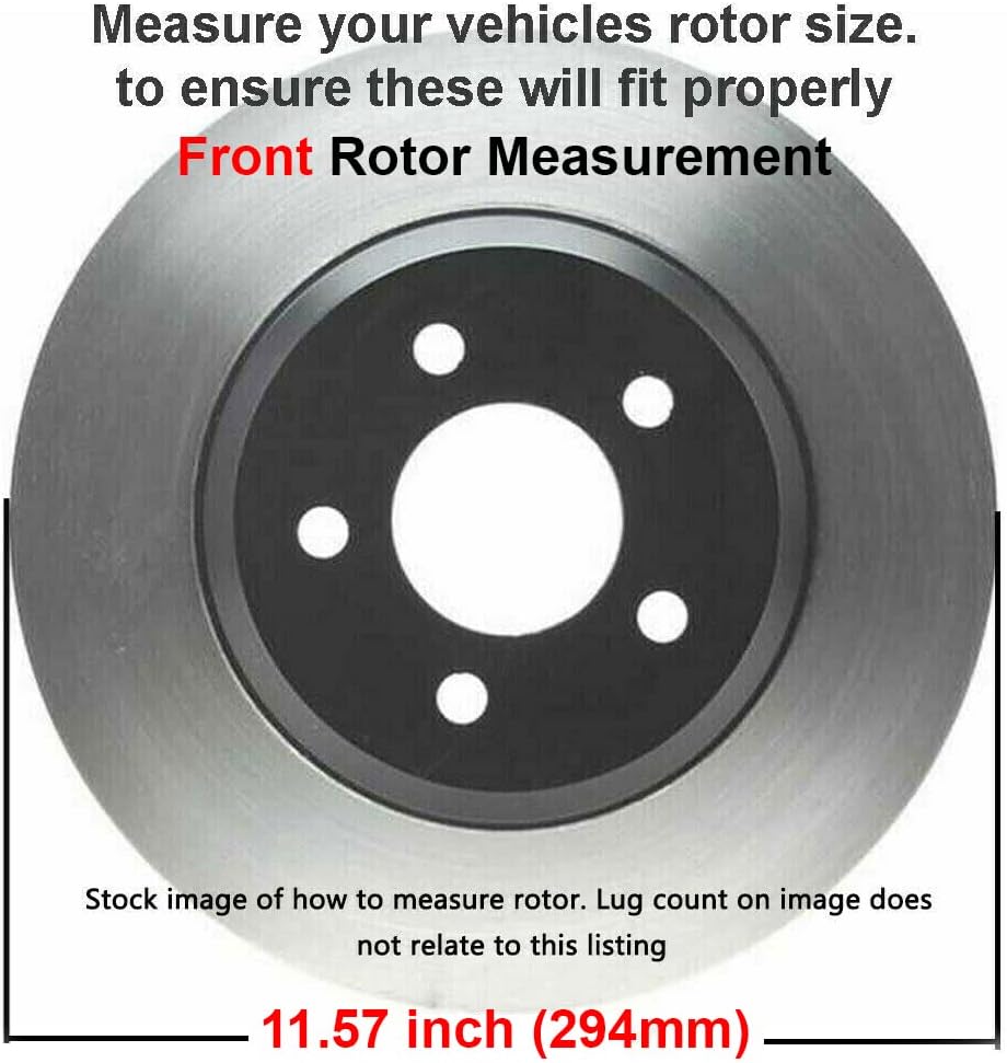 Detroit Axle - Brake Kit for Dodge Avenger Caliber Jeep Patriot Compass Chrysler 200 Sebring Replacement Disc Brake Rotors Ceramic Brakes Pads 5 Lugs: 11.57' inch Front and 10.31' inch Rear Rotors
