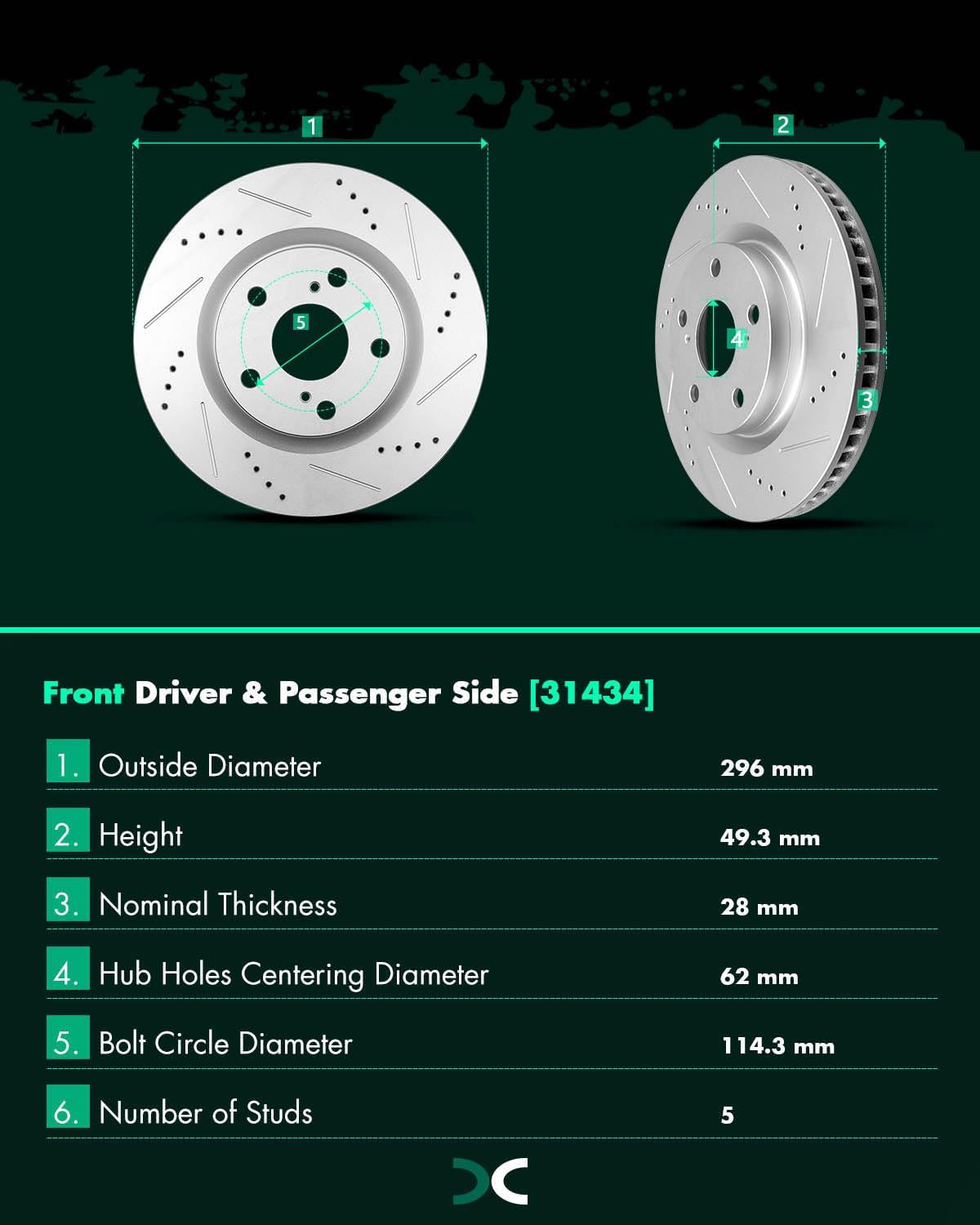 SCITOO Front 11.65' Brake Pads and Rotors Kits Fit For Lexus ES300h 2013-2018,For Lexus ES350 2007-2018,For Toyota Avalon 2008-2018,For Toyota For Camry 2007-2017