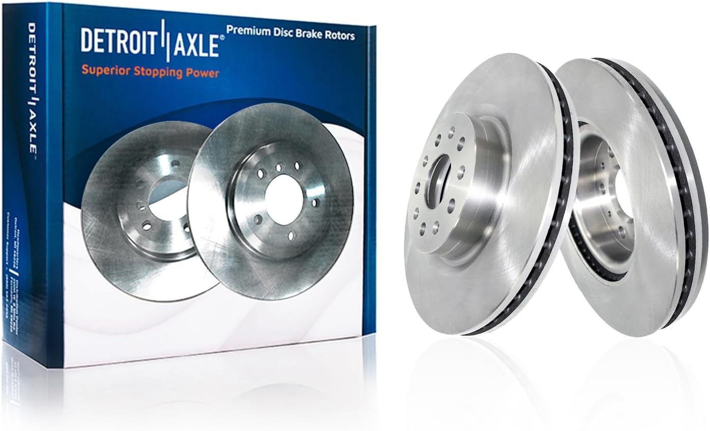 Detroit Axle - Brake Kit for 2014 Cadillac CTS [V; Sedan] Disc Brakes Rotors Ceramic Brake Pads Replacement : 13.58' inch Front and 14.37' inch Rear Rotor