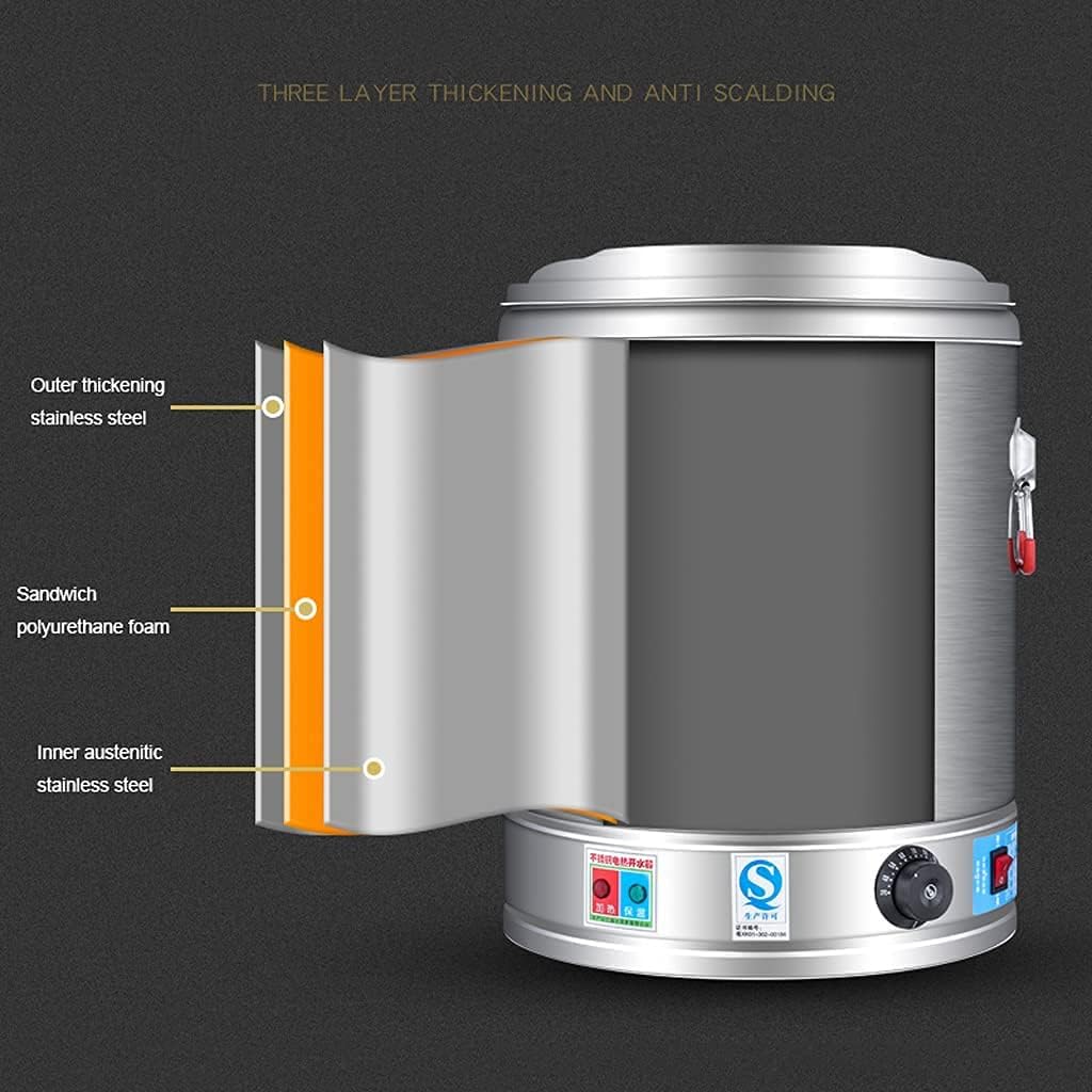 Stainless Steel Large-Capacity Insulation Barrel, Stainless Steel Hot Water Dispenser, Very Suitable for Home Brewing Electric Hot Water Barrel,80L