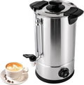 Stainless Steel Coffee Bucket Commercial Hot Kettle Water Dispenser With Lid And Spout For Parties Office Catering Events Meeting Rooms(15L)
