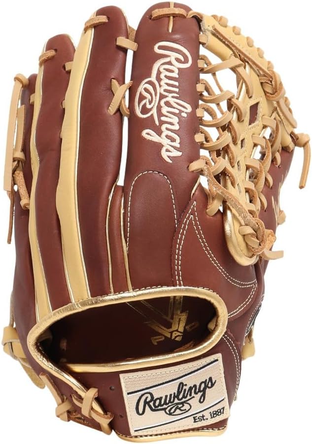 Rawlings Baseball Glove Soft Hyper TECH Color SYNC GR5FHTCY719 Outfielder Brown/Camel 12.75' *for Right Throwing