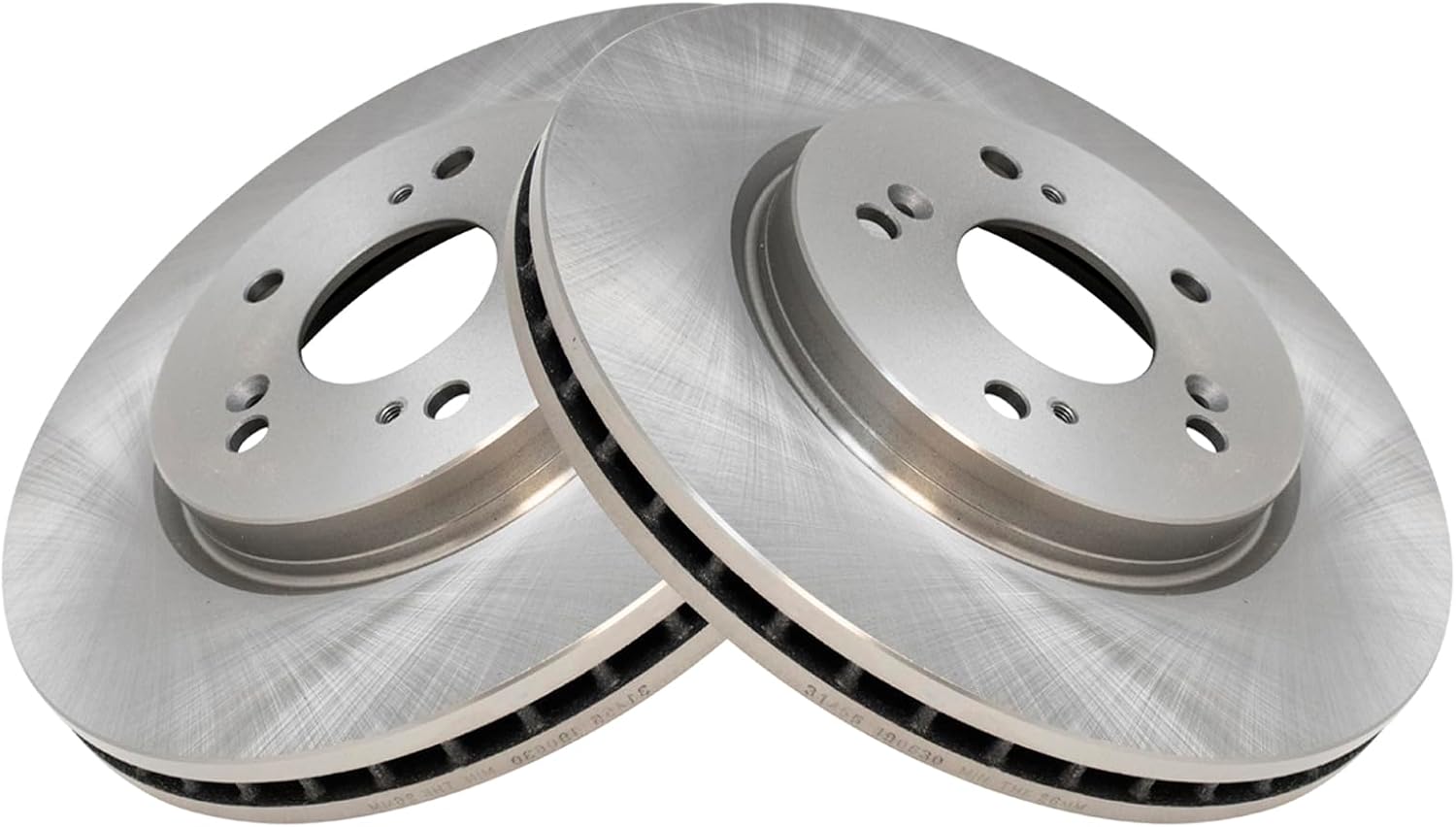 TRQ Front Ceramic Brake Pad and Rotor Set Compatible with 2012-2016 Honda CR-V All Wheel Drive 2012-2015 Honda Crosstour All Wheel Drive 2011 Accord Crosstour
