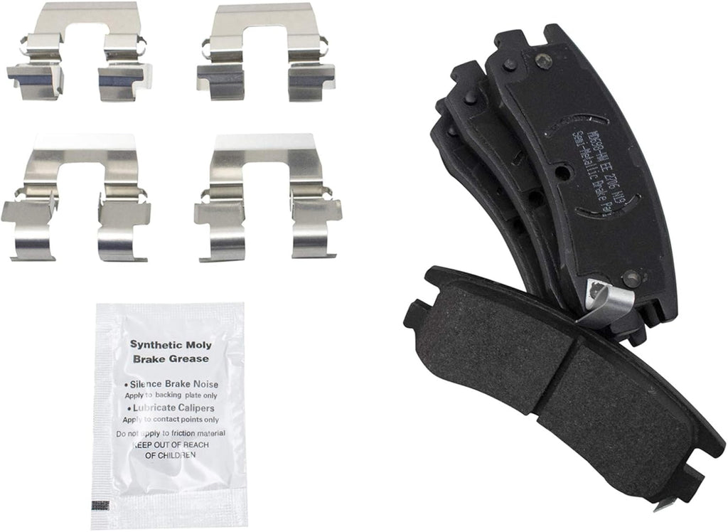 TRQ Brake Pad & Rotor Kit Slotted X Drilled Performance Semi-Metallic Premium G-Coated Compatible with 99-05 Buick 00-05 Chevrolet 99-02 Oldsmobile 99-03 Pontiac