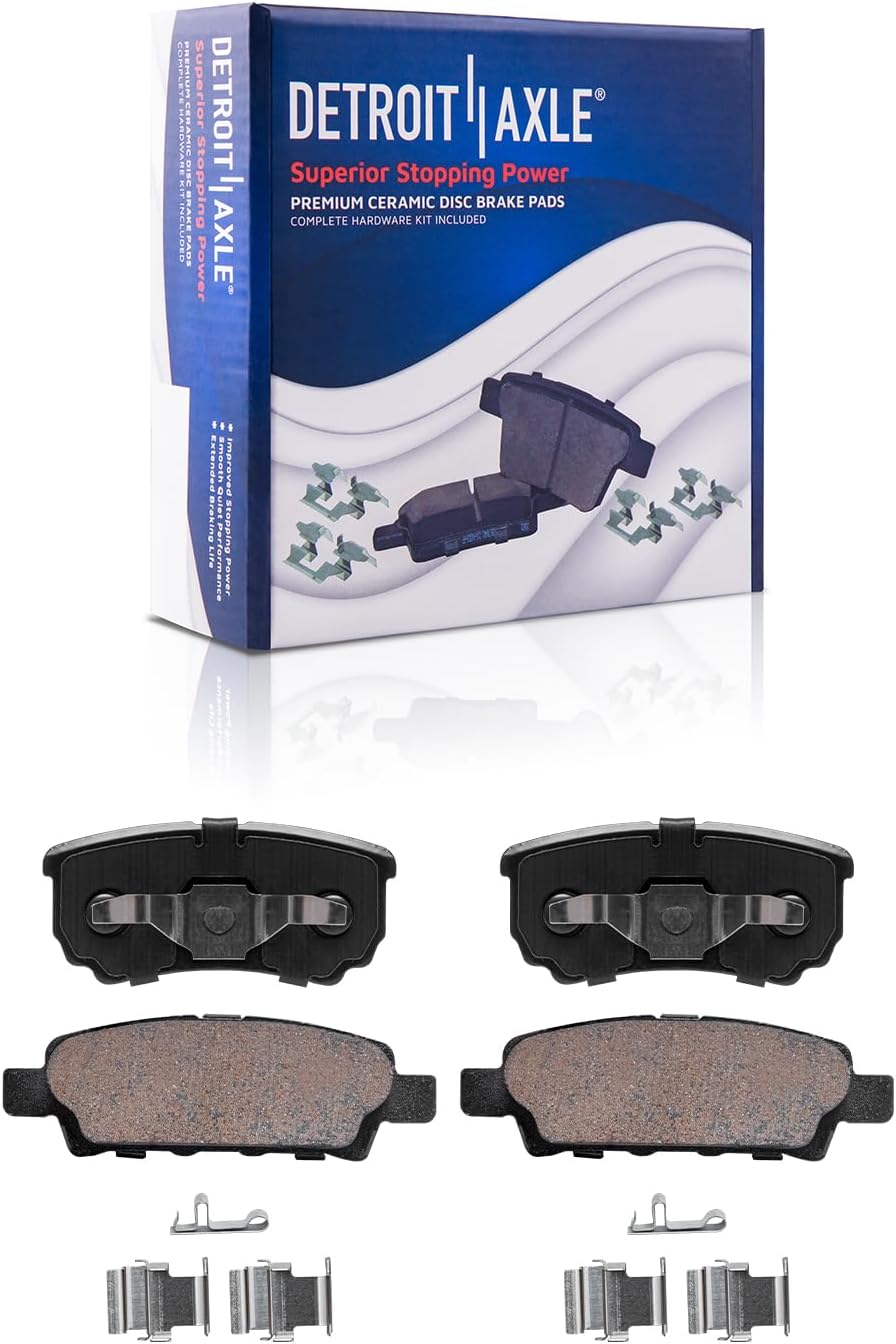 Detroit Axle - 14pc Brake Kit for 07-16 Jeep Patriot 07-17 Compass 08-14 Dodge Avenger 11-14 Chrysler 200, Brake Calipers Rotors Ceramic Brakes Pads: 11.57' inch Front and 10.31' inch Rear Rotor