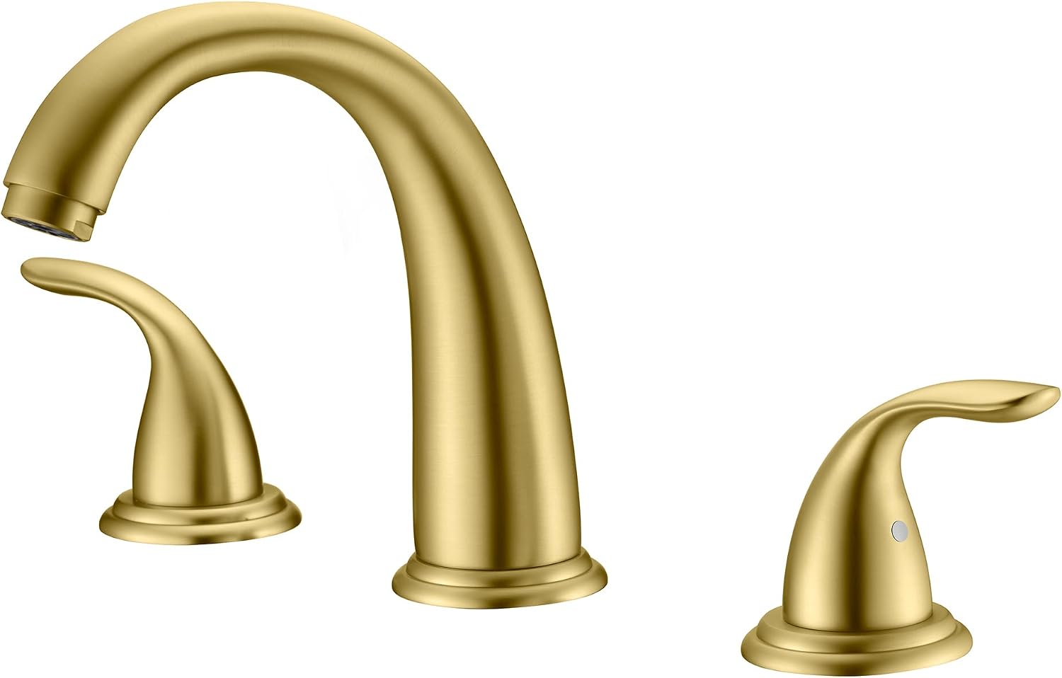 SUMERAIN 2-Handle Widespread Roman Bathtub Faucet Tub Filler with Valve Brushed Gold