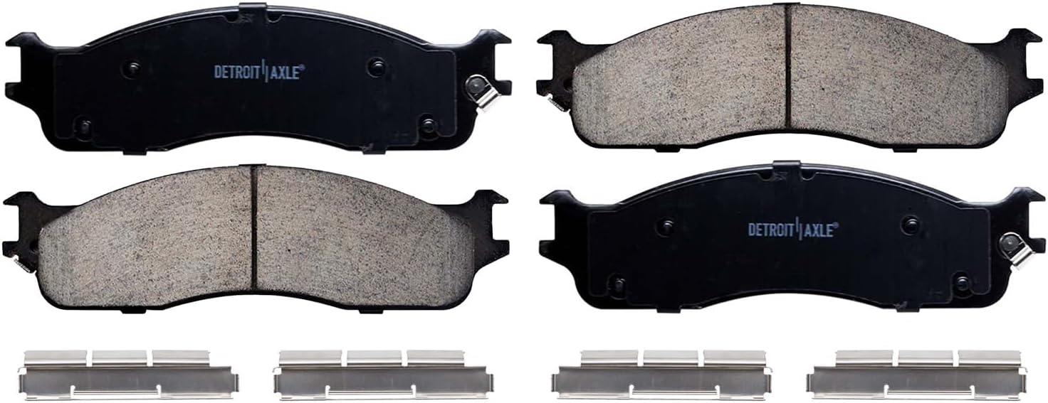Detroit Axle - Front Brake Kit for 2003-2008 Dodge Ram 2500 3500 Drilled & Slotted Brake Rotors and Ceramic Brakes Pads Brake Calipers 2004 2005 2006 2007 Replacement: 13.91' inch Rotors