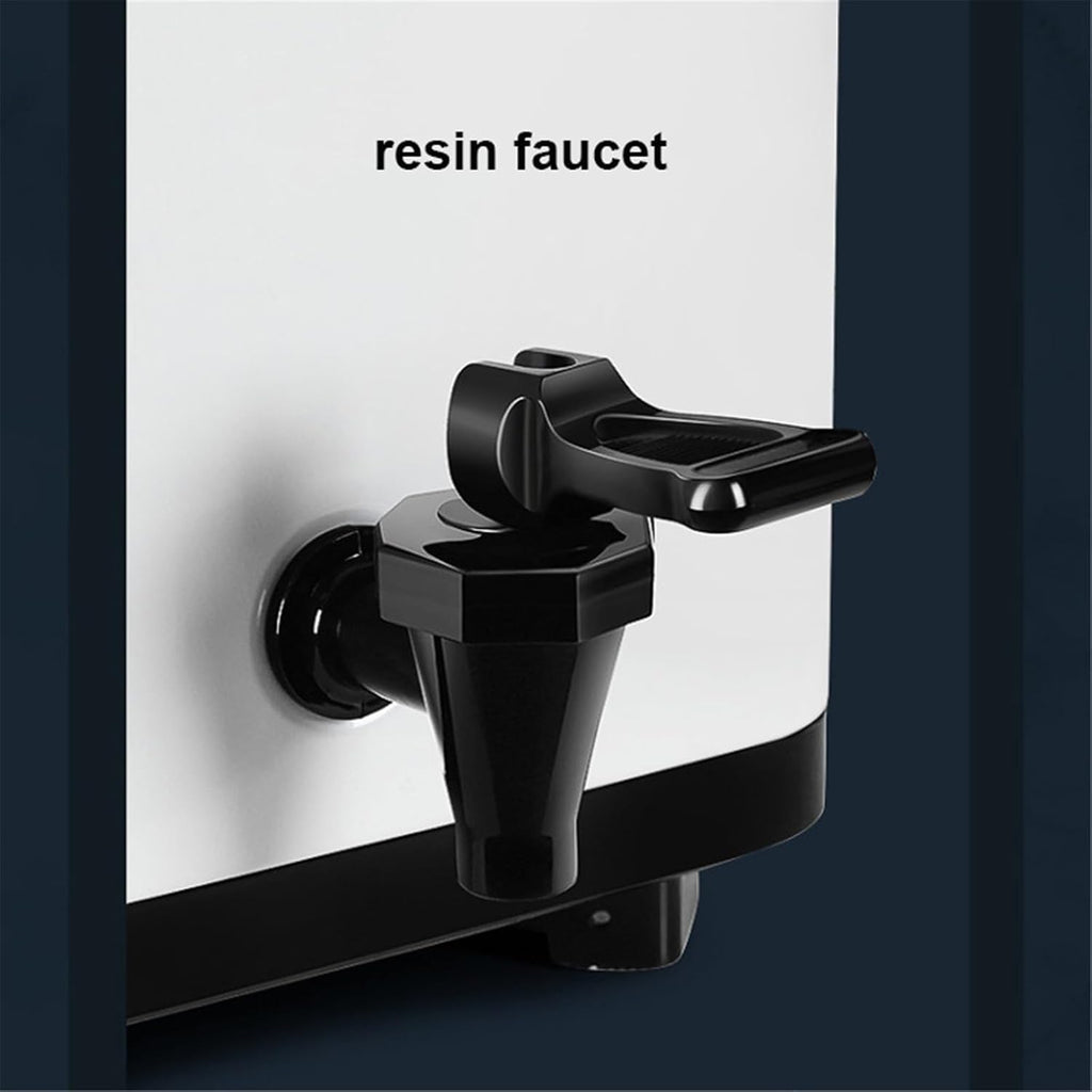 Home Kitchen Hot Water Barrel with Handle, Stainless Steel Insulated Beverage Dispenser,for Party BBQ Family Gathering Camping,Black,6L
