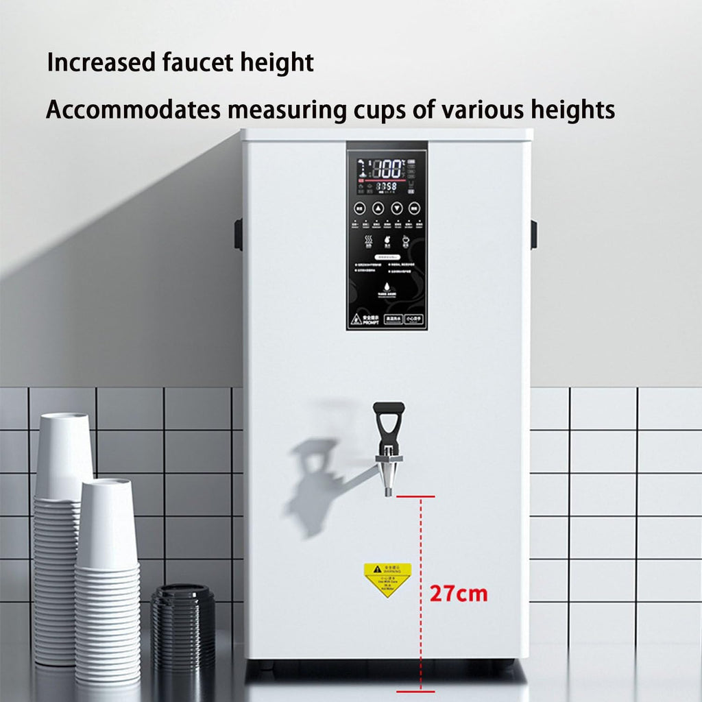 Electric Commercial Hot Water Dispenser with LCD Touch Screen and Built-in Purifier,3000W Instant Boiler Adjustable Temperature for Cafe,Hotel,Office,Home White-60L