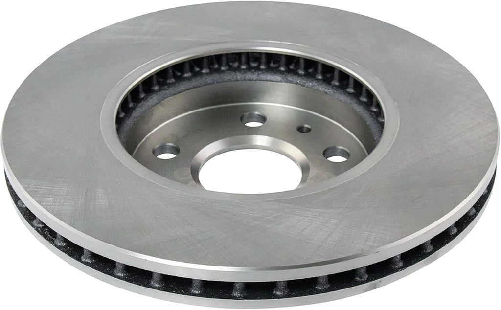 TRQ Front Ceramic Brake Pad and Rotor Set Compatible with 2008-2014 Cadillac CTS with Standard Duty Brakes with 315mm Front Rotors