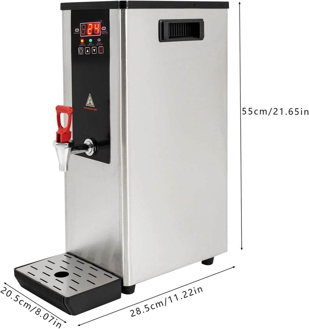 McbeAn Stainless Steel Automatic Boiling Water Machine,10L 2400W Hot Water Dispenser with Faucet and LCD Display, Water Boiler, Electric Drinking Machine, for Milk Tea Shop Hotel Lobby Tea