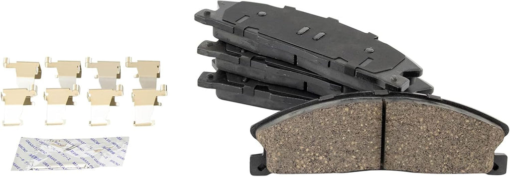 TRQ Front Brake Pad and Rotor Set Ceramic Coated Vented Rotors Compatible with 2013-2019 Ford Explorer Flex Police Interceptor Sedan and Utility Special Service Police Sedan Taurus Lincoln MKS MKT