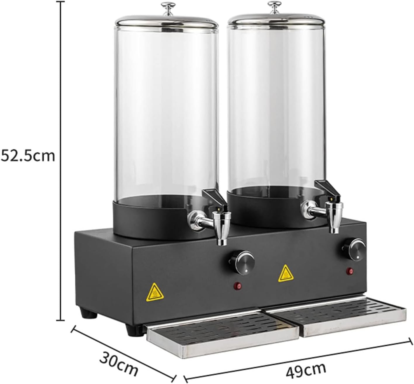 Commercial Heating Juice Dispenser, 7LX2 Electric Hot Water Insulation Bucket with 30-85℃ Temperature Adjustment, Stainless Steel Beverage Machine for Coffee, Milk, Wine,