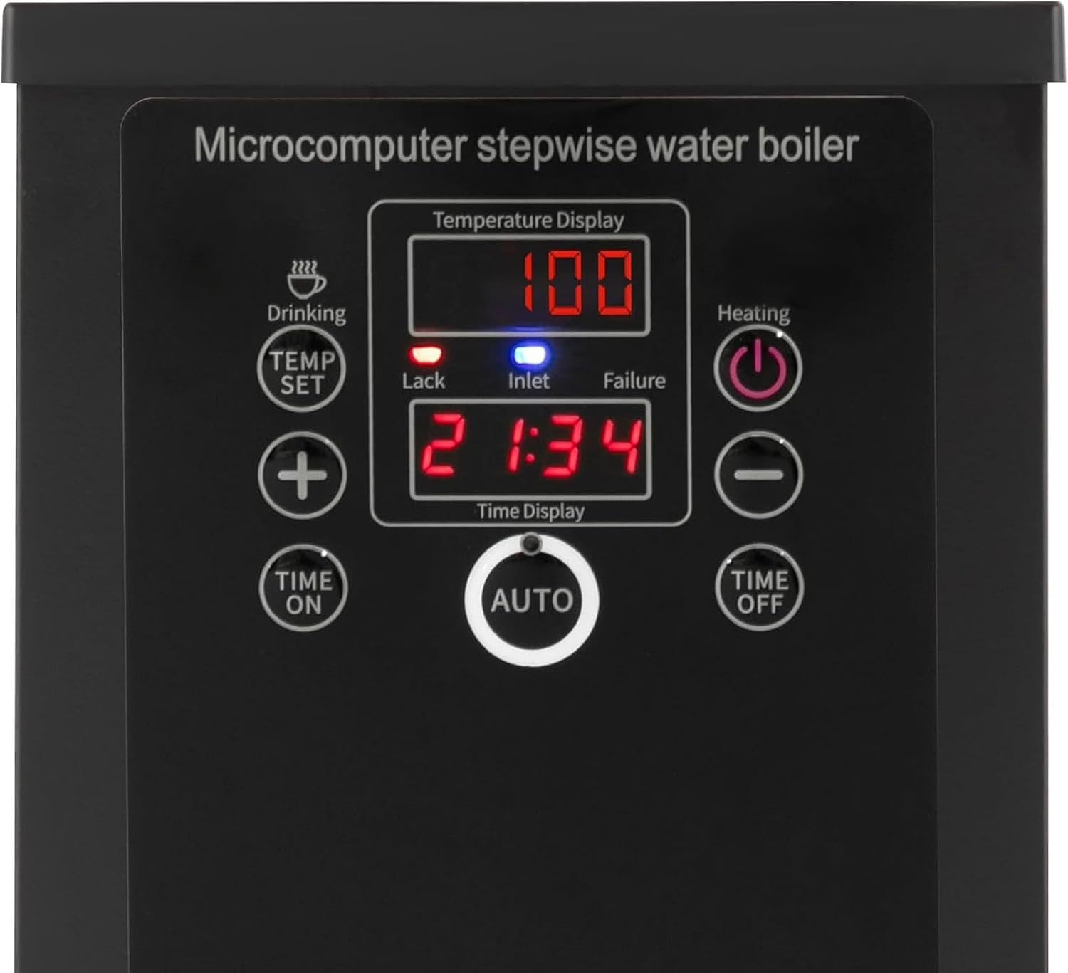 Water Boiler Electric Commercial Hot Water Dispenser Stainless Steel Countertop Rapid Heating Machine for Restaurant, Home, Office(Black-15L)
