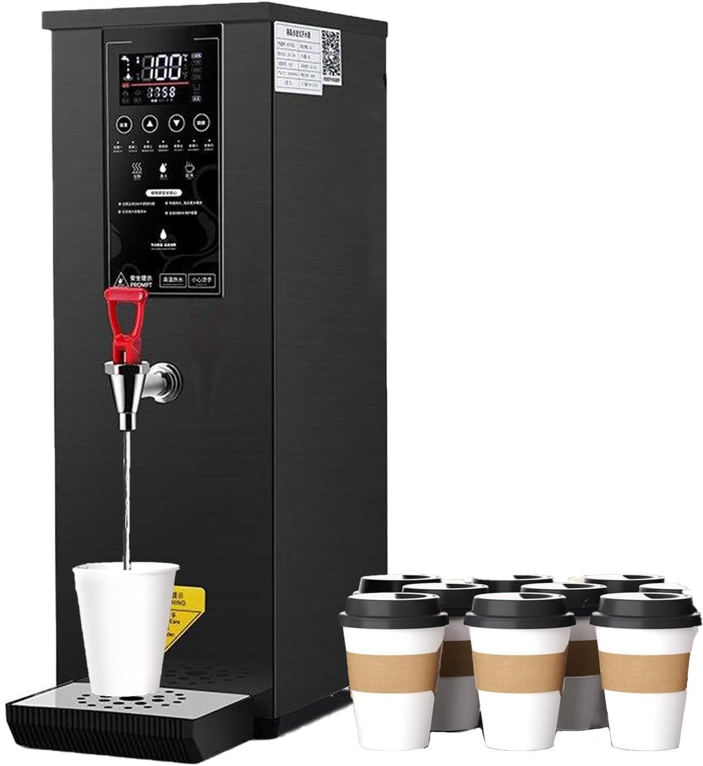 Water Dispenser, Commercial Water Boiler 3000W with Stainless Steel Heating Tube, 60L/H Step-by-Step Fast Heating Electric Water Warmer for Coffee Tea Restaurant Office, 25L,Black