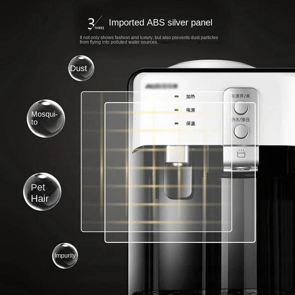 Water dispensers Stainless Steel Inner Tank Water Dispenser Mini Desktop Cooling Heating Ice and Hot for Students and Dorms Hot Water Dispenser hot Drink Dispenser (ICY Warm Hot)