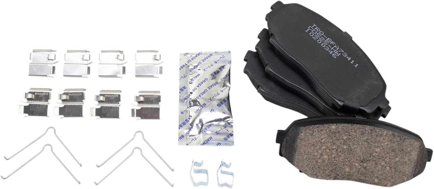 TRQ Front and Rear Brake Pad and Rotor Set Ceramic Vented Solid Rotors Compatible with 1990-1993 Mazda Miata