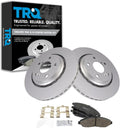 TRQ Front Ceramic Brake Pad and Rotor Set Coated 12.6 in 5-Lug for 2017-2020 Acura MDX Base Model 320mm 2017-2020 MDX SH-AWD 320mm 2016-2022 Honda Pilot 320mm 2017-2021 Ridgeline 320mm
