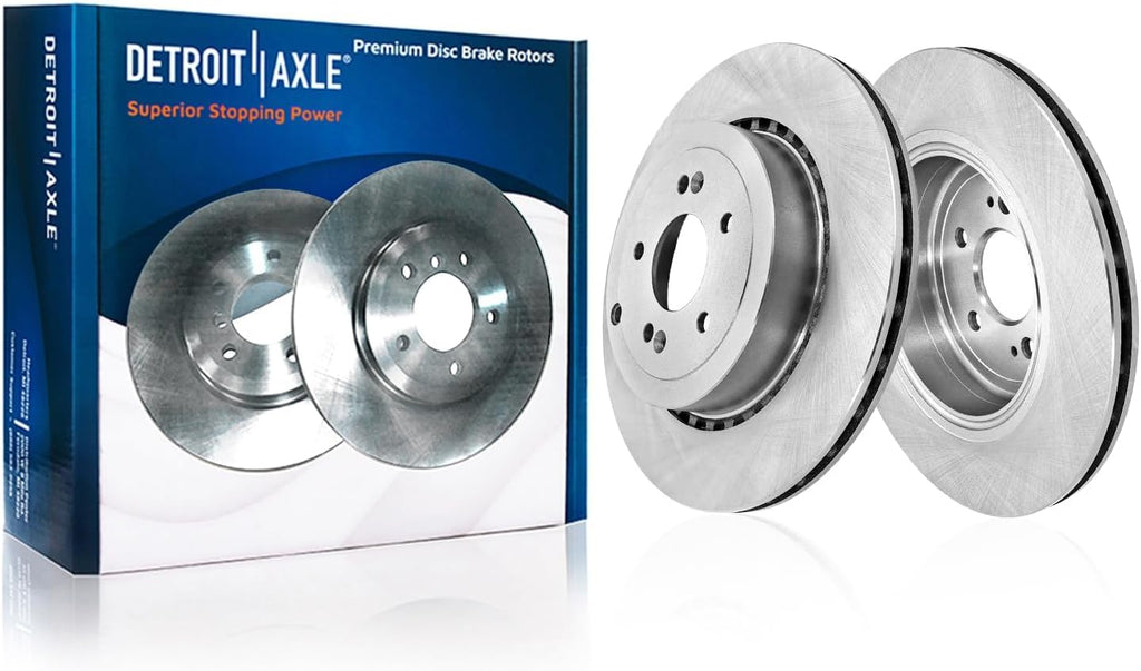Detroit Axle - Brake Kit for 2018-2022 Kia Stinger 2019-2022 Genesis G70, Disc Brake Rotors Ceramic Brakes Pads 2019 2020 2021 Replacement : 13.78' inch Front and 13.39' inch Rear Rotor