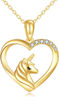 KECHO Christmas Gifts 14k Solid Gold Animals Necklace for Women Giraffe Bee Elephant Ladybug Koala Axolotl Horse Unicorn Cat Necklaces Pendant Jewelry Mothers Day Birthday for Mom Wife Friends