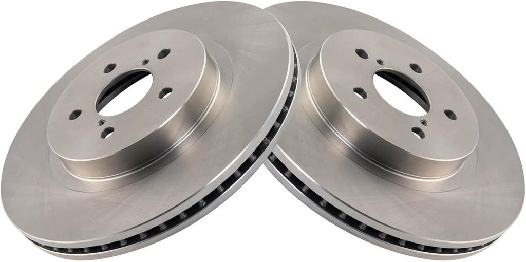 TRQ Front Ceramic Brake Pad and Rotor Set Compatible with 2018-2019 Subaru Crosstrek 2017-2019 Subaru Impreza with 294mm Diameter Front Rotors