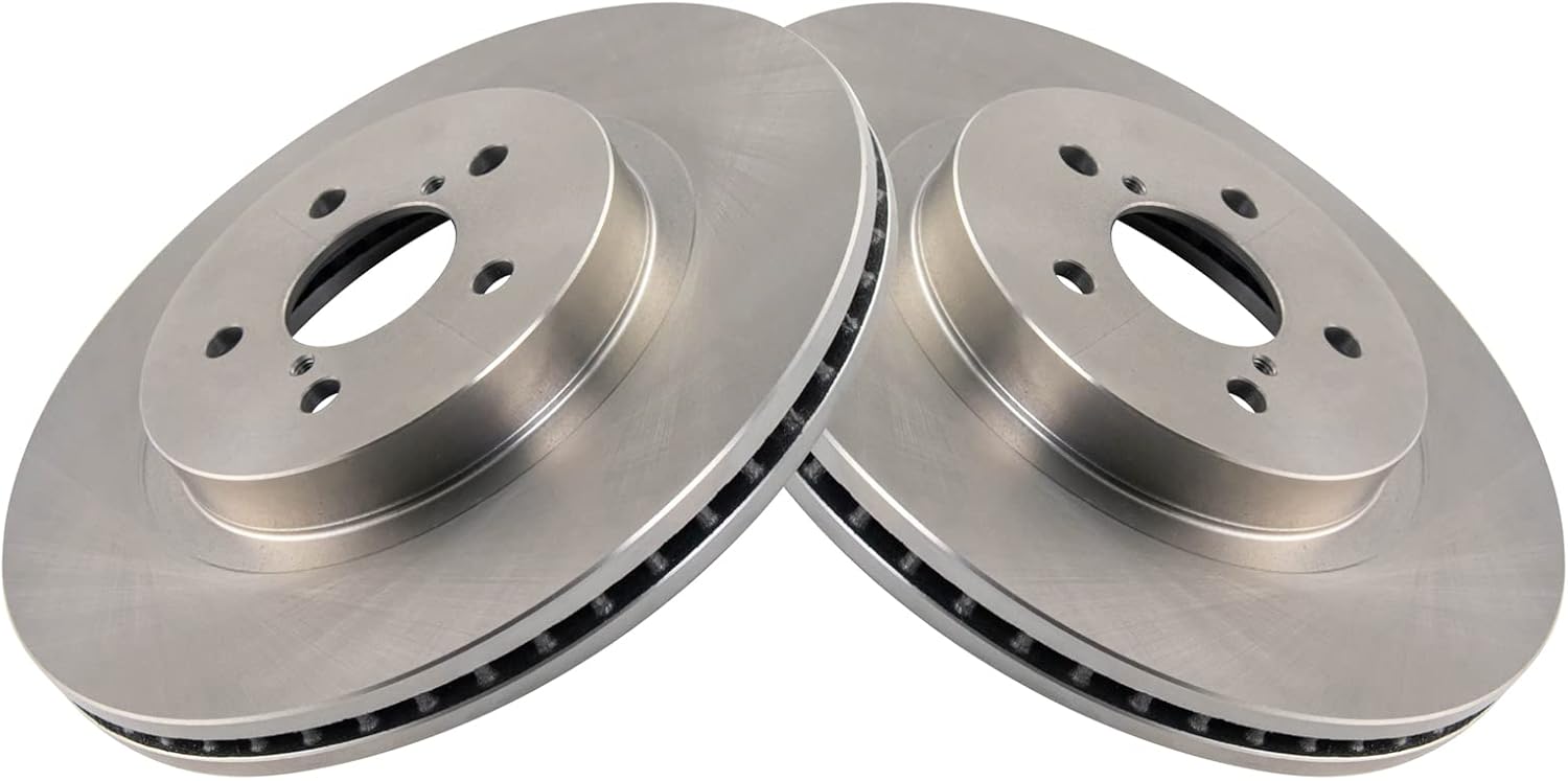 TRQ Front Ceramic Brake Pad and Rotor Set Compatible with 2018-2019 Subaru Crosstrek 2017-2019 Subaru Impreza with 294mm Diameter Front Rotors