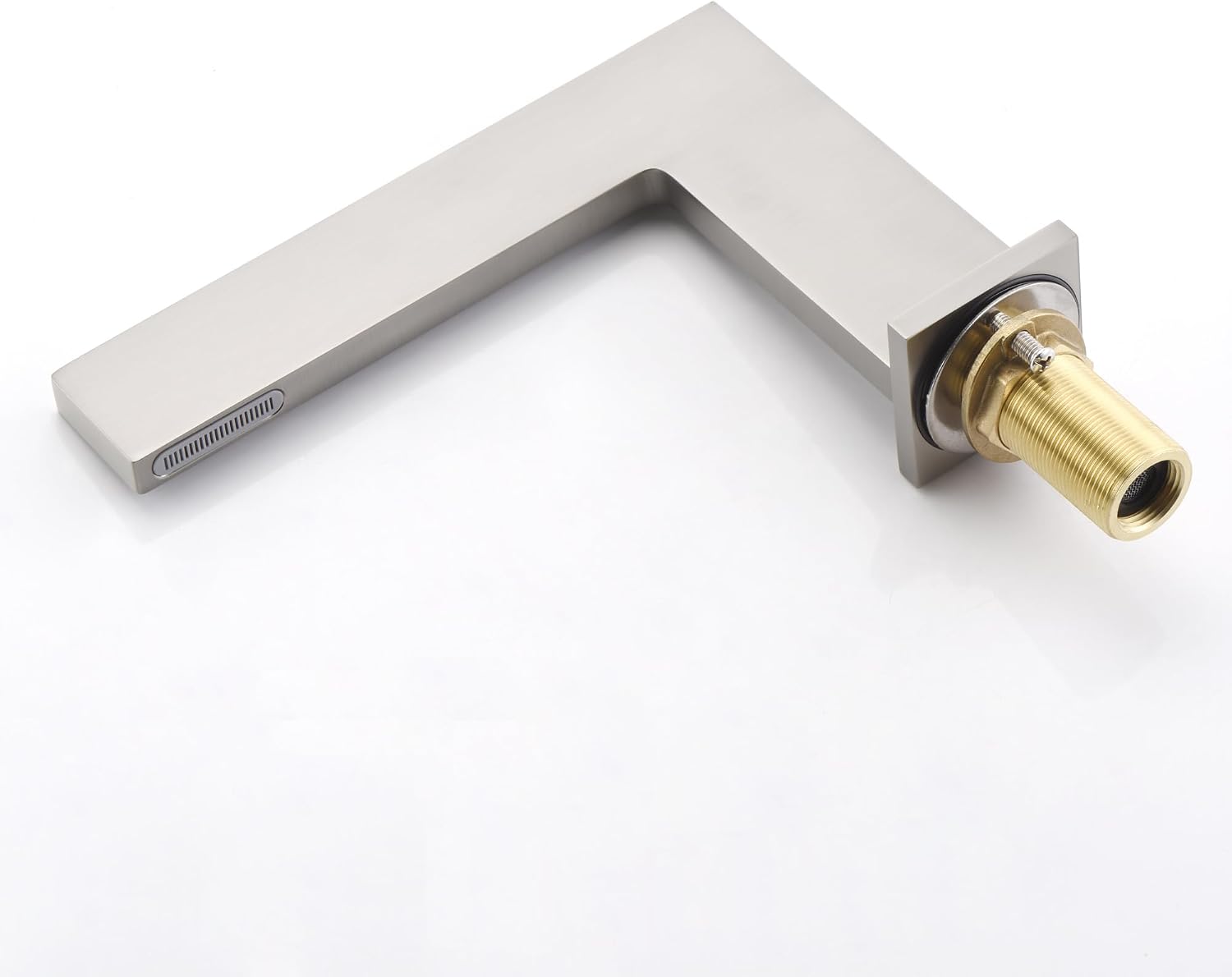 Sumerain 8 Inch Widespread Waterfall Bathroom Sink Faucet, Lavatory Faucet with Brass Rough-in Valve in Brushed Nickel