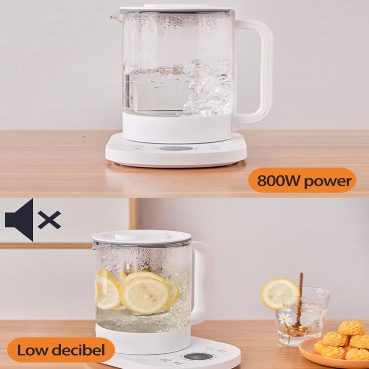 Kettles, Electric Kettle, 1.5L Glass Electric Tea Kettle with Strainer,Cordless Kettle with Temperature Control,Auto Shut-Off and Boil-Dry Protection