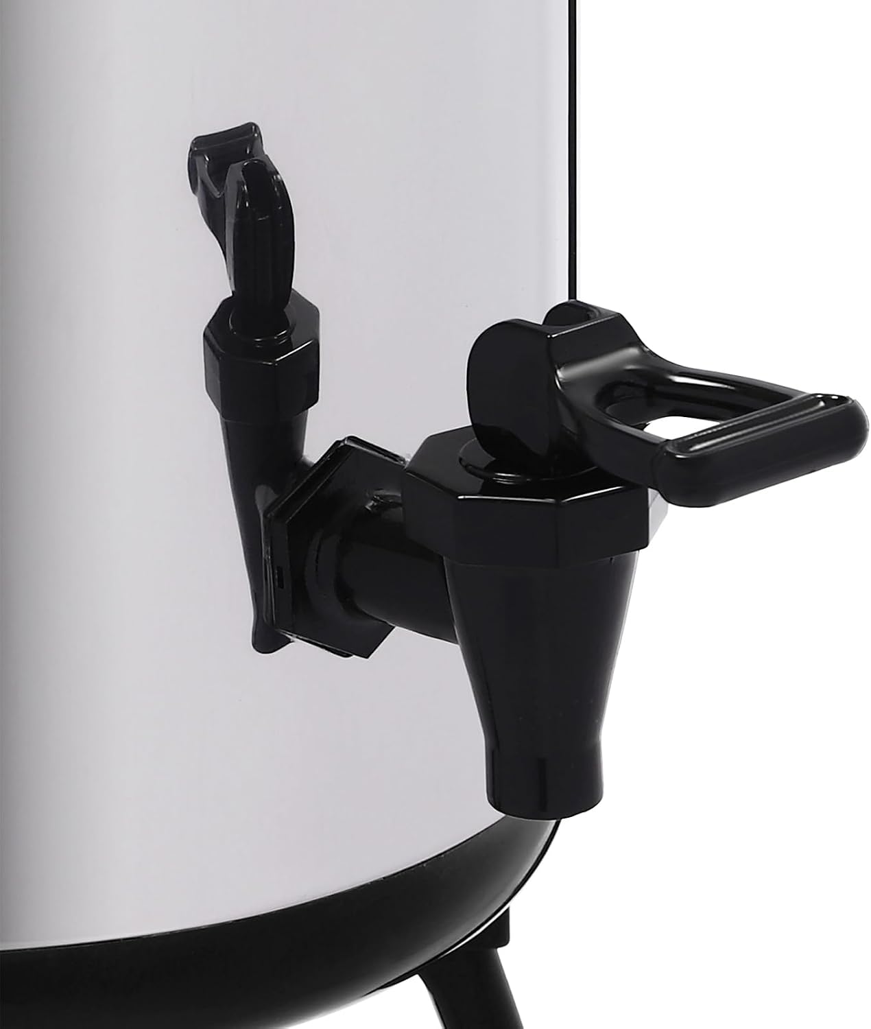 Hot Water Dispenser, 6L Thermal Bucket, Stainless Steel Insulated Beverage Dispenser, Coffee Urn Kettle Boiler Warmer For Outdoor Picnics, Travels, Cafes, Buffets(Black+silver)