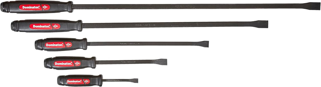 Mayhew Tools 61366 Dominator Curved Pry Bar Set, Red, 5-Piece