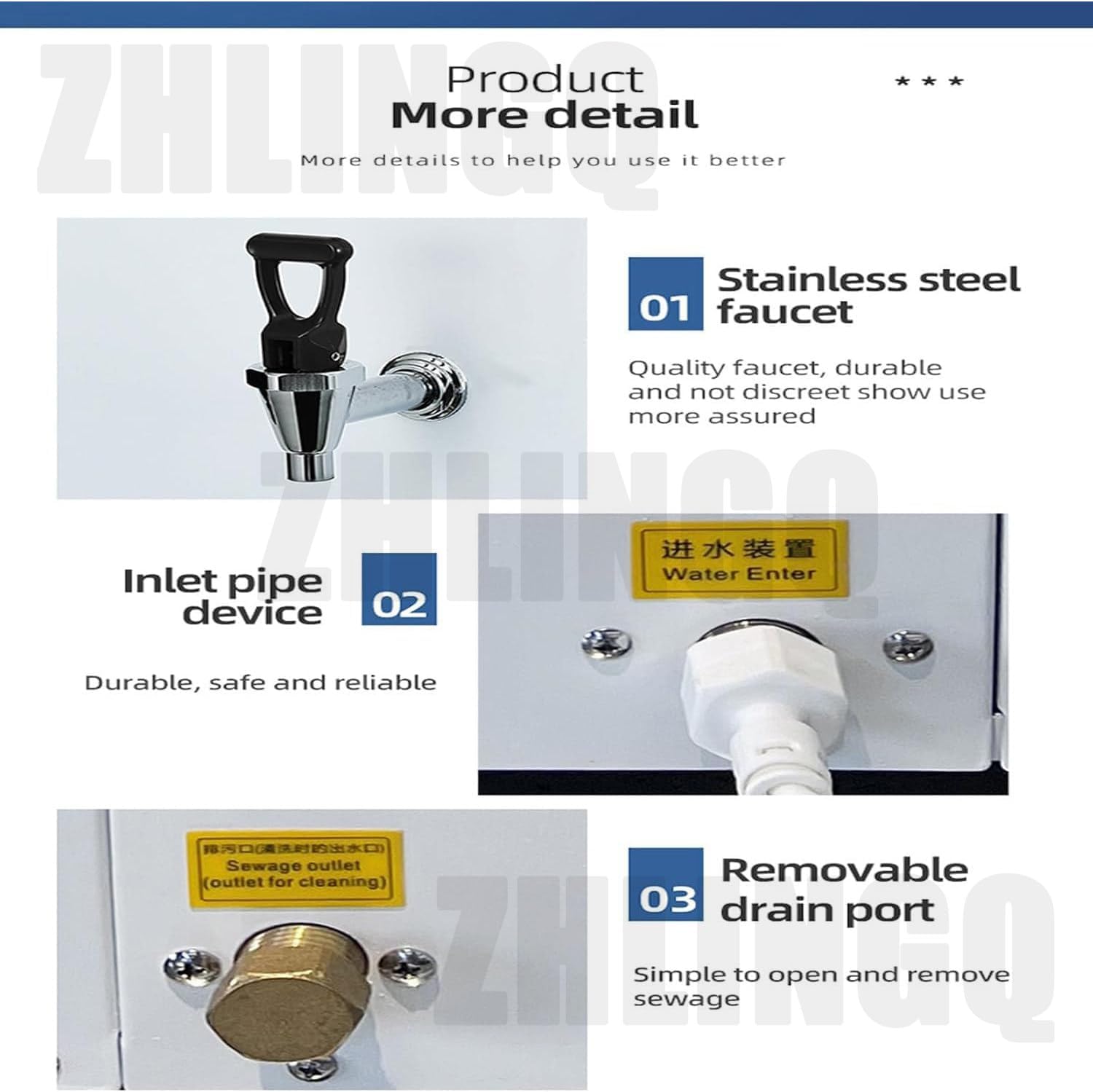 50-80 Litres Instant Boiling Water Dispenser, Commercial Water Warmer, Automatic Hot Water Dispensers, Catering Hot Tea Urn, Wall-Mounted Water Boiler, With LCD Temperature Display,60L-White