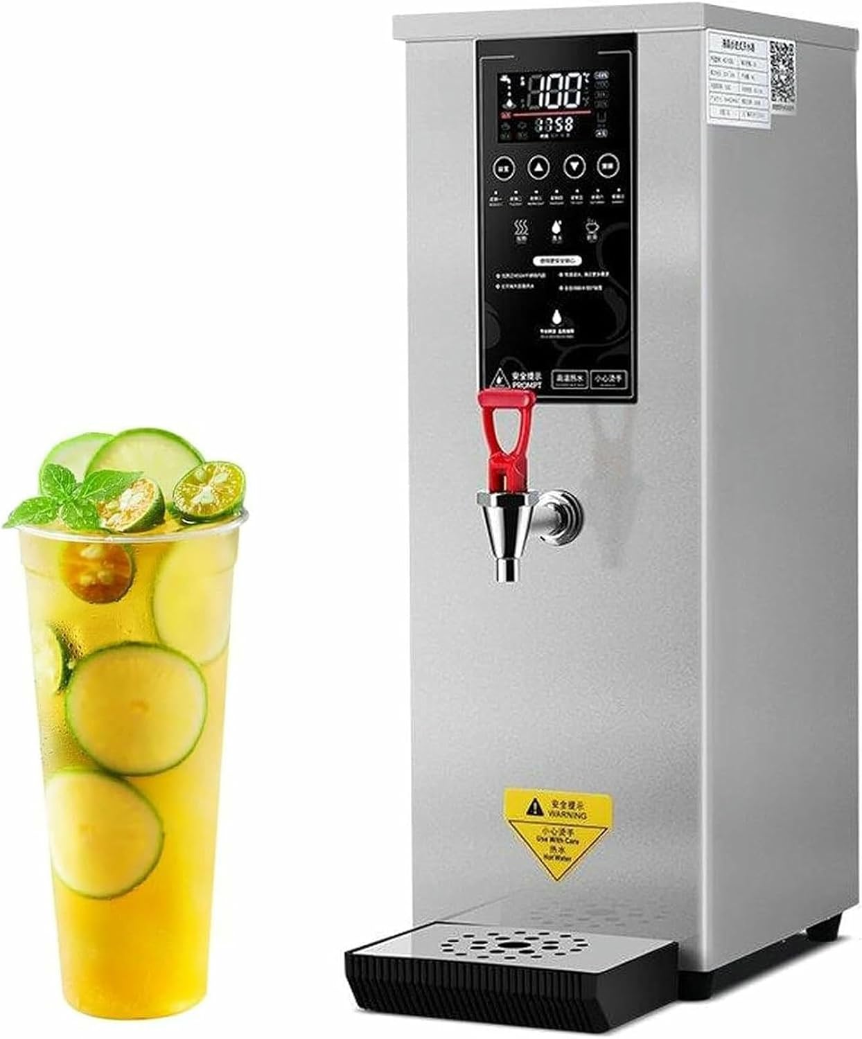 Commercial Hot Water Dispense Boiler Instant Boiling Machine Heater LCD Display + 40-100°C Adjustable Temperature with Filter(Black)