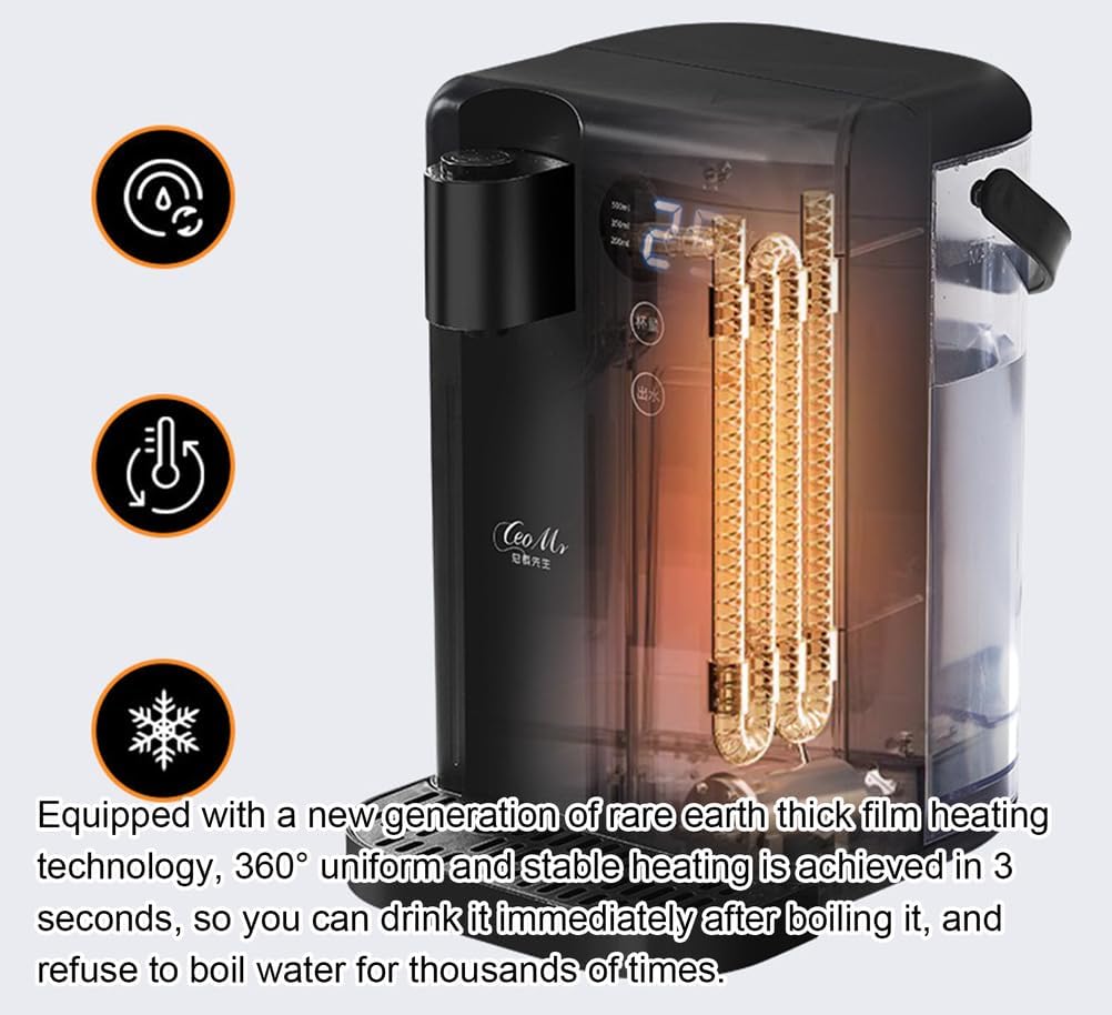 Instant Hot Water Dispenser, Electric Kettles Countertop Hot Water Dispenser Instant Countertop Water System for Quick Heating Hot Water Boiler,D