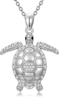 ZBA Natural Diamond Animal Necklaces for Women, 18k Gold Plated 925 Sterling Sliver Fine Jewelry Meaningful Gifts (Color F-G/Clarity I1-I2)