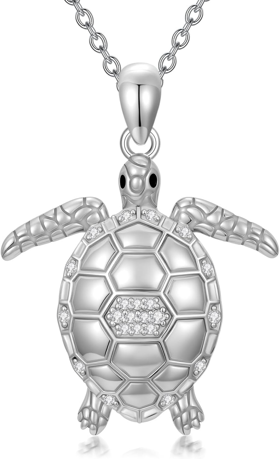ZBA Natural Diamond Animal Necklaces for Women, 18k Gold Plated 925 Sterling Sliver Fine Jewelry Meaningful Gifts (Color F-G/Clarity I1-I2)