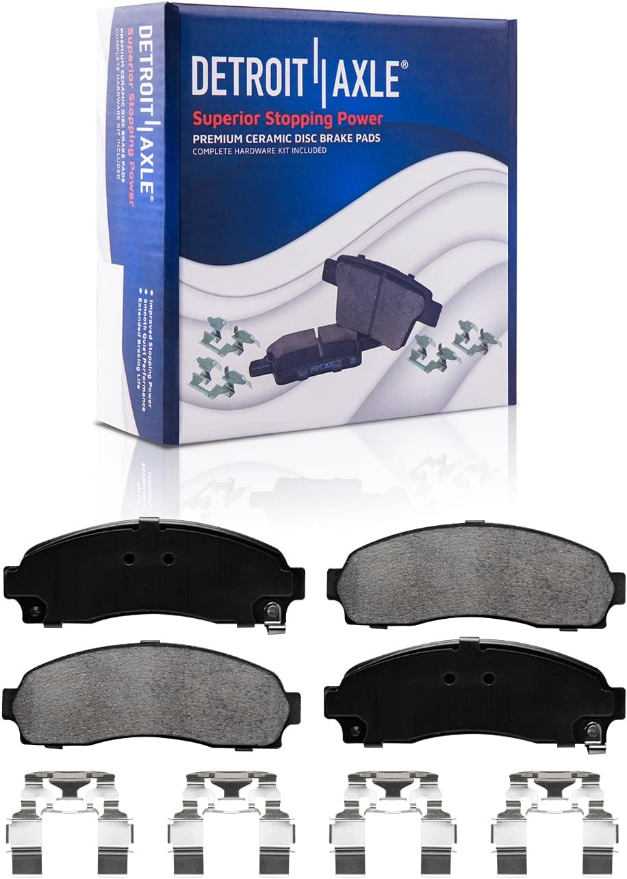 Detroit Axle - Brake Kit for 2002-05 Ford Explorer Mercury Mountaineer Disc Brake Rotors 2002 2003 2004 2005 Ceramic Brakes Pads Front & Rear Replacement