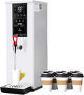 Water Dispenser, Commercial Water Boiler 3000W with Stainless Steel Heating Tube, 60L/H Step-by-Step Fast Heating Electric Water Warmer for Coffee Tea Restaurant Office, 25L,White