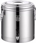 Stainless Steel Insulated Barrel, 304 Stainless Steel Beverage Dispenser Hot Beverage Dispenser for Party for Hot Water Tea Coffee Milk Juice (Silver 10L)
