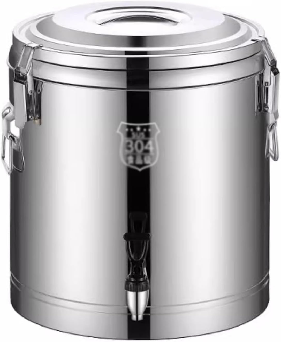 Stainless Steel Insulated Barrel, 304 Stainless Steel Beverage Dispenser Hot Beverage Dispenser for Party for Hot Water Tea Coffee Milk Juice (Silver 10L)