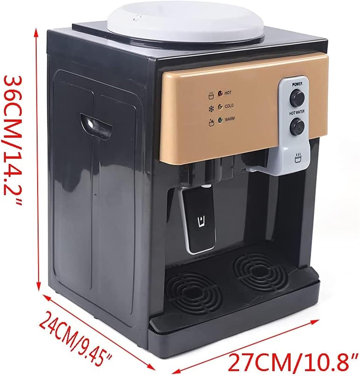 Water Dispenser Electric Countertop Water Dispenser - Hot and Cold, Room Temperature, 3 to 5 Gallon, No Refrigeration, Brown Color(No Refrigeration)