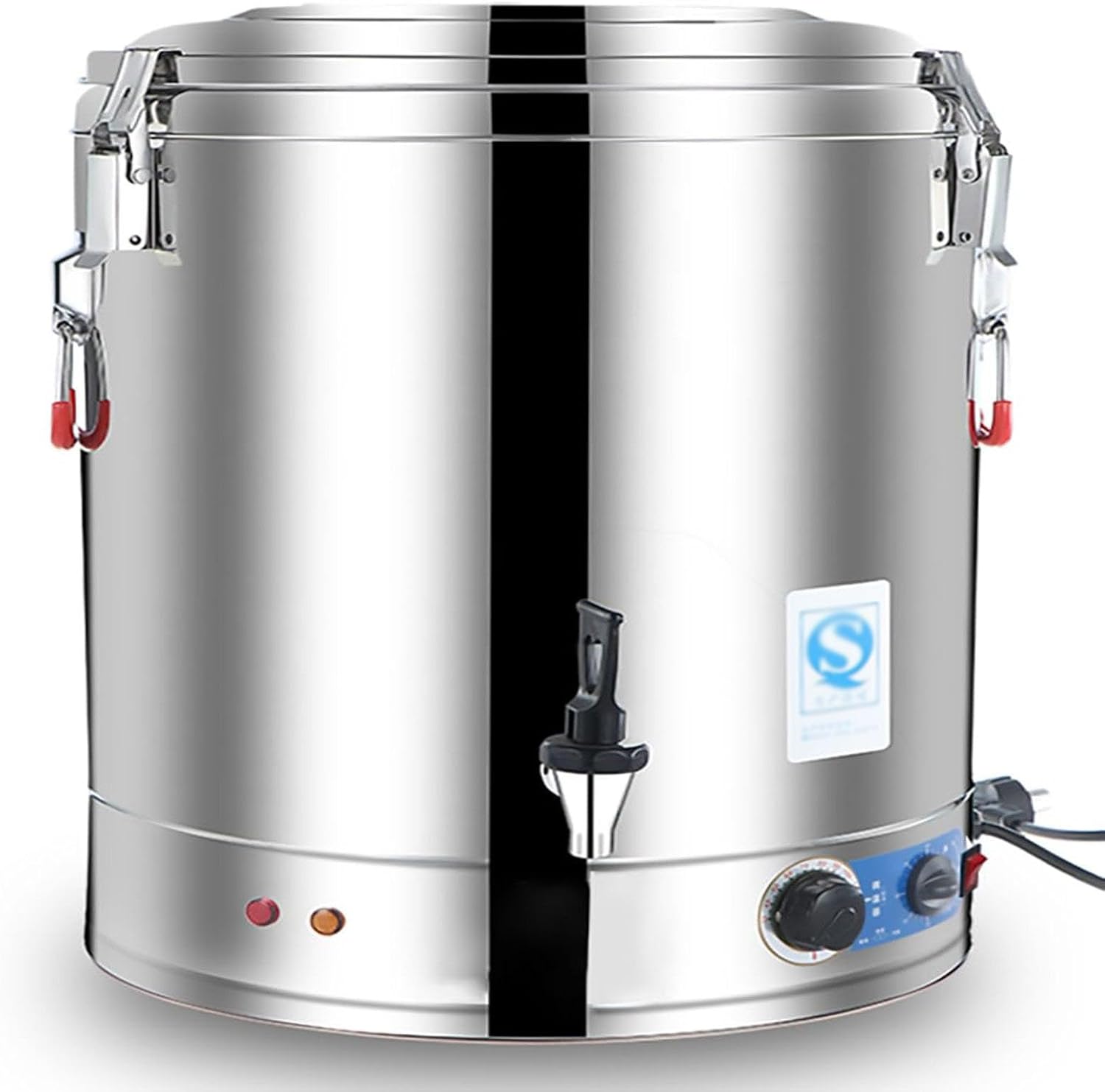 Commercial Large Capacity Catering Urn, 40L/50L/60L/70L Hot Water Boiler Dispenser, Stainless Steel, 30-110°C Temperature Control for Cafe, Office, Home,40L