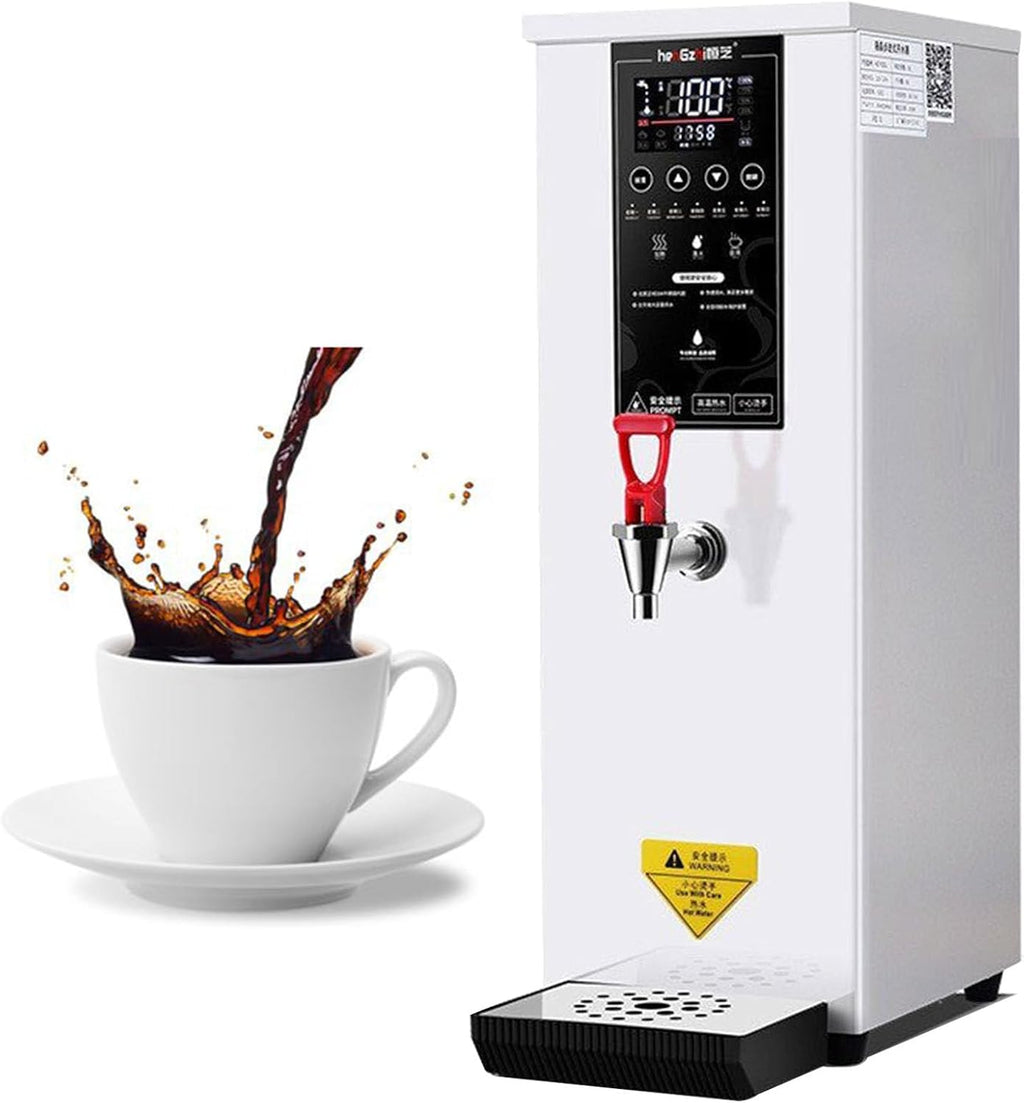 Commercial Hot Water Dispenser Stainless Steel Commercial Water Boiler 1000W Quick Heating 60L/H Output Commercial Water Machine for Office, Café, Tea, Catering White