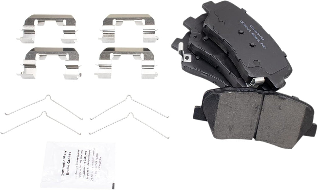 TRQ Front Brake Pad and Rotor Set Ceramic G Coated Vented Rotors Compatible with 2017-2018 Hyundai Santa Fe Sport 2016-2020 Kia Sorento