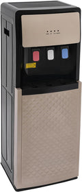 110V Bottom Loading Water Cooler Dispenser, Floor Standing Hot and Cold Water Dispenser with 3-Temperature Settings, Suitable for Home and Office (Champaign Gold)