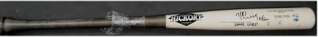 Yasiel Puig Official Major League Game Used Baseball Bat Old Hickory Dodgers 974