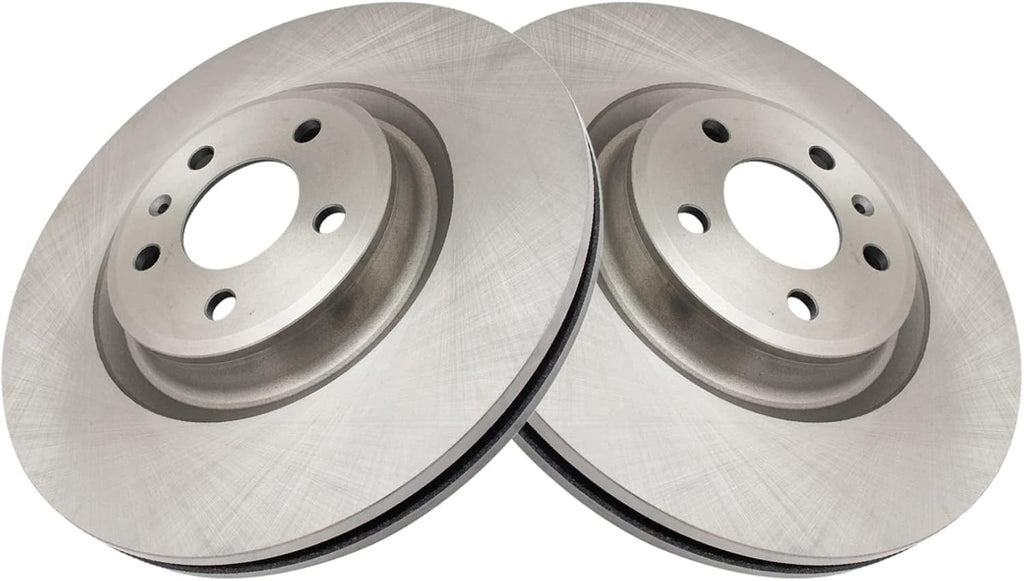 TRQ Front Brake Pad and Rotor Set Ceramic Vented Rotors Compatible with 2014-2015 Audi A6 A6 Quattro A7 Quattro 2012-2016 S4 2012-2017 S5