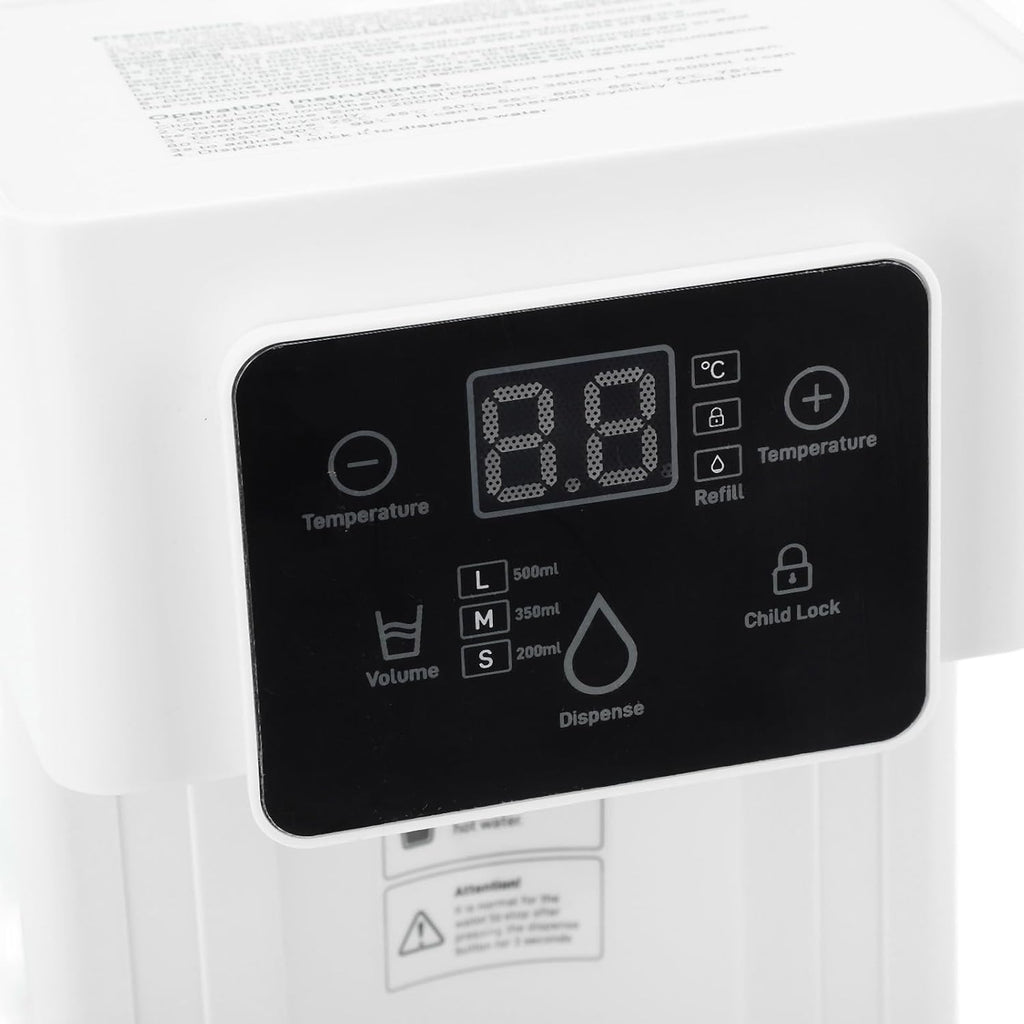 Tyenaza Quick Heating Hot Water Dispenser, 3L Adjustable 7 Temperatures Electric Tea Kettle Large Water Boiler Maker for Countertop Desktop(US-White)